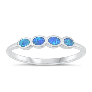 Silver  Lab Opal Ring