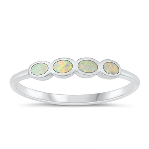 Silver  Lab Opal Ring