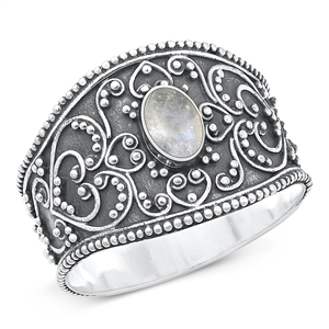 Silver Stone Ring - Bali