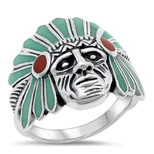 Silver Stone Ring - Native American