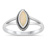 Silver Lab Opal Ring