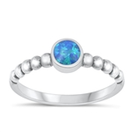 Silver Lab Opal Ring