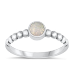 Silver Lab Opal Ring