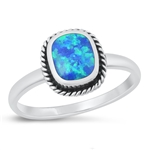 Silver Lab Opal Ring