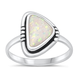 Silver Lab Opal Ring