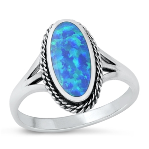 Silver Lab Opal Ring