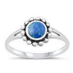 Silver Lab Opal Ring