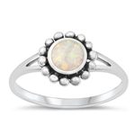 Silver Lab Opal Ring