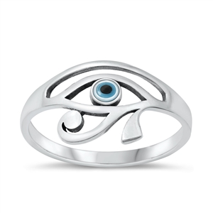 Silver Stone Ring - Eye of Horus