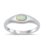 Silver Lab Opal Ring