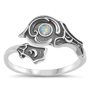 Silver Lab Opal Ring