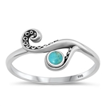 Silver Stone Ring - Tentacle