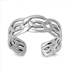 Silver Toe Ring - Celtic Design