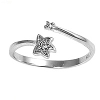 Silver Toe Ring - Star