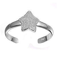 Silver Toe Ring - Star