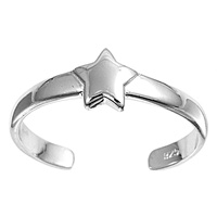 Silver Toe Ring - Star