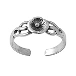 Silver Toe Ring - Plumeria