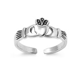 Silver Toe Ring - Claddagh