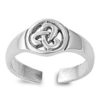 Silver Toe Ring - Celtic Design