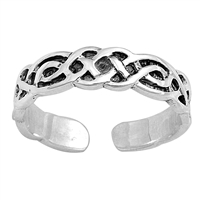 Silver Toe Ring - Celtic