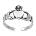 Silver Toe Ring - Claddagh