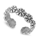 Silver Toe Ring - Flower