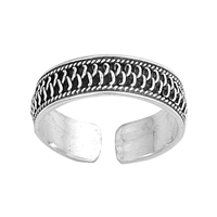 Silver Toe Ring - Bali Design