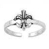 Silver Toe Ring - Fleur De Lis