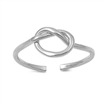 Silver Toe Ring - Knot