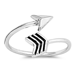 Silver Toe Ring - Arrow