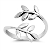 Silver Toe Ring - Wraparound Leaf