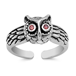 Silver Toe Ring - Owl