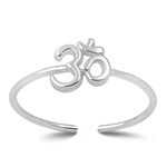 Silver Toe Ring - Om Sign