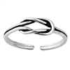 Silver Toe Ring - Knot