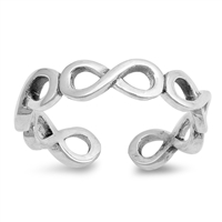 Silver Toe Ring - Infinity