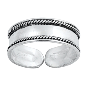 Silver Toe Ring - Bali Design