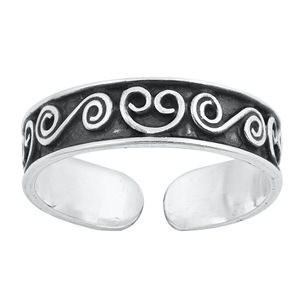 Silver Toe Ring - Bali Design