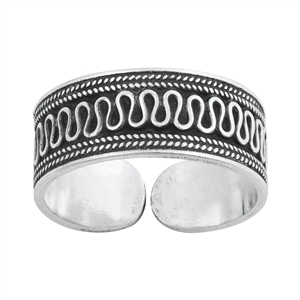 Silver Toe Ring - Bali Design