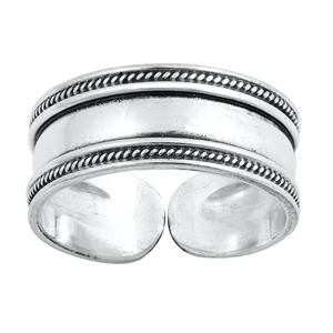 Silver Toe Ring - Bali Design