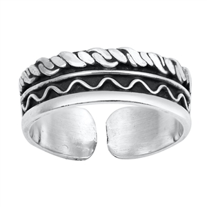 Silver Toe Ring - Bali Design