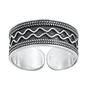 Silver Toe Ring - Bali Design