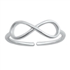 Silver Toe Ring - Dainty Infinity