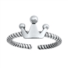 Silver Toe Ring - Crown