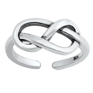 Silver Toe Ring - Knot