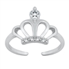 Silver Toe Ring - Crown