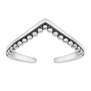 Silver Toe Ring - V Shaped