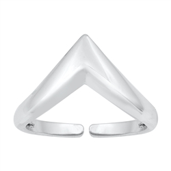 Silver Toe Ring -  V Shaped