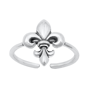 Silver Toe Ring - Fleur De Lise