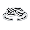 Silver Toe Ring - Knot