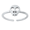 Silver Toe Ring - Skull